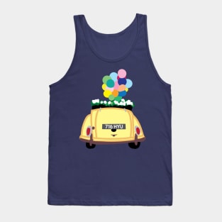 Vintage Yellow Car Illustration by Courtney Graben Tank Top